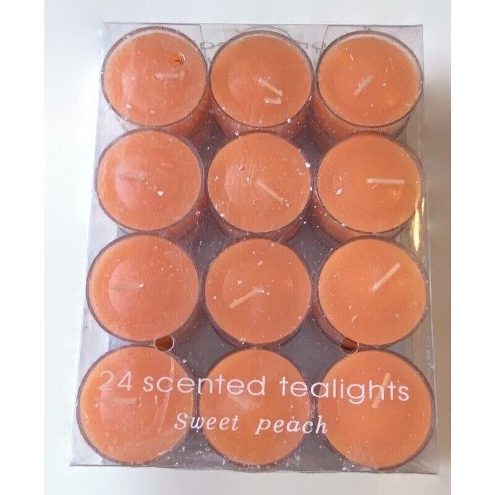Colours & Scents Set of 24 Candles Sweet Peach Fragrance Tea Lights Unused NIB